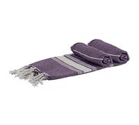 Nicola Spring Cotton Hand Towels - 100 x 60cm - Purple - Pack of 2 - Turkish Hammam Small Quick Drying Bathroom Face Cloth Hand Towel Kitchen Cloth
