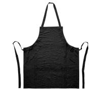 Nicola Spring Cotton Kitchen Bib Apron with Waist Ties - One Size - Black - 1x Adult Cooking BBQ Catering Baking Cleaning School Chef Home Work Aprons for Men, Women