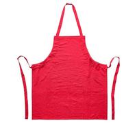Nicola Spring Cotton Kitchen Bib Apron with Waist Ties - One Size - Red - 1x Adult Cooking BBQ Catering Baking Cleaning School Chef Home Work Aprons for Men, Women
