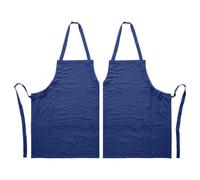 Nicola Spring Cotton Kitchen Bib Aprons - One Size - Navy - Pack Of 2