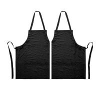 Nicola Spring Cotton Kitchen Bib Aprons - One Size - Pack of 2 in Black Nicola Spring Black