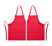 Nicola Spring Cotton Kitchen Bib Aprons - One Size - Pack of 2 in Red Nicola Spring Red