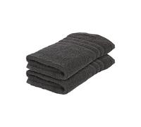 Nicola Spring Cotton Wash Cloths - Charcoal - 30cm x 30cm - Pack of 2 - Adults Small Thick Fluffy Luxury Quick Dry Bathroom Soft Hotel Quality Face Hand Towel