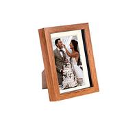 Nicola Spring Dark Wood 5 x 7 3D Shadow Box Photo Frame - Craft Display Picture Frame with 4 x 6 Mount - Glass Aperture - Dark Wood/Ivory