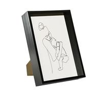 Nicola Spring Deep Box Photo Frame A4 8 x 12 Inch - Black 3D Picture Frame | Removable Spacer Frame, Durable Acrylic Construction, Portrait & Landscape Display, Folding Rear Stand, Wall-Mountable Design