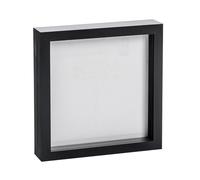 Nicola Spring Deep Square 3D Box Photo Frame 8 x 8 Inch - Black | Three Display Depths, Foldaway Stand, Wall-Mountable Design, Freestanding Display