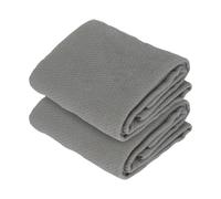 Nicola Spring Deluxe 100% Cotton Tea Towel Absorbent Kitchen Dish Cloth Drying Towels - 60cm x 40cm - Pack of 2 in Grey Nicola Spring Grey