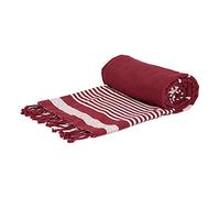 Nicola Spring Deluxe Cotton Turkish Bath Towel - Burgundy - 162 x 90cm - Lightweight Absorbent Large Adults Kids Drying Sheet Swimming Pool Towel for Beach, Bathroom, Gym, Shower, Sauna
