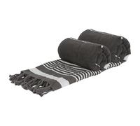 Nicola Spring Deluxe Cotton Turkish Bath Towels - Charcoal - 157 x 87cm - Pack of 2 - Lightweight Absorbent Large Adults Kids Drying Sheet Swimming Pool Towel for Beach, Bathroom, Gym, Shower, Sauna