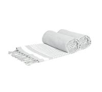 Nicola Spring Deluxe Cotton Turkish Bath Towels - Light Grey - Pack Of 2