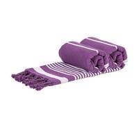 Nicola Spring Deluxe Cotton Turkish Bath Towels - Purple - Pack Of 2
