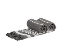 Nicola Spring Deluxe Turkish Cotton Bath Towels - 157 X 87Cm - Steel Grey - Pack Of 2