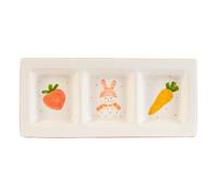 Nicola Spring Easter Bunny Snack Plate - 31Cm - White
