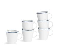 Nicola Spring White Farmhouse Teacups - 300Ml - Pack Of 6