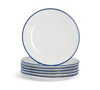 White Farmhouse Dessert Plates - 21cm - Pack of 6 Nicola Spring White One Size