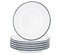 White Farmhouse Espresso Saucers - 13Cm - Pack Of 6