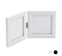 Nicola Spring Folding 2 Photo Frame - 4 x 4" - Pack of 1 in White Nicola Spring White