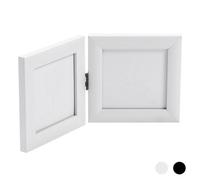 Nicola Spring Folding 2 Photo Frame - 4 X 4" - White