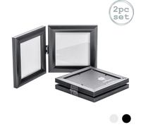 Nicola Spring Folding 2 Photo Frames - 4 x 4" - Pack of 2 in Black Nicola Spring Black