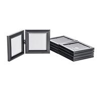 Folding 2 Photo Frames - 4 x 4" - Pack of 5 Nicola Spring Black One Size