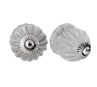 Nicola Spring Glass Cabinet Knobs - Button - Pack of 12 | Decorative Cabinet Knob for Cupboards, Drawers, Wardrobes, Dressers, Kitchen Cabinets, Bathroom Furniture & Home Storage