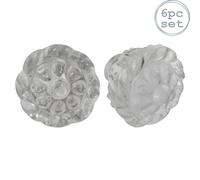 Nicola Spring Glass Cabinet Knobs - Flower - Pack of 6 in Clear | Size: 1000mm x 500mm Nicola Spring Clear 1000mm x 500mm