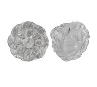 Nicola Spring Glass Cupboard Drawer Handle Knobs - Floral Design - Pack of 12
