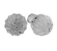 Nicola Spring Glass Cupboard Drawer Handle Knobs - Round Design - Pack of 12