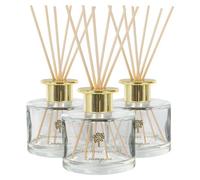 Nicola Spring Glass Reed Diffusers - 200Ml - Lemongrass - Pack Of 3 Fruity Summer Fragrance With 6 Reeds Each Long Lasting