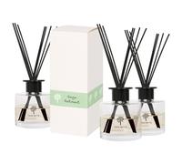 Nicola Spring Glass Reed Diffusers - 200ml - Sage Retreat - 3x Home Décor Bathroom Bedroom Room Essential Oil Air Freshener with Scented Sticks 60 Day Fragrance