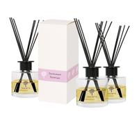 Nicola Spring Glass Reed Diffusers - 200ml - Summer Berries - 3x Home Décor Bathroom Bedroom Room Essential Oil Air Freshener with Scented Sticks 60 Day Fragrance