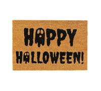 Nicola Spring Halloween Coir Door Mat Ghost 60 X 40Cm Natural Coir Non-Slip Pvc Backing Spooky Seasonal Entrance Doormat