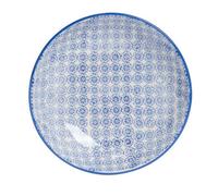 Nicola Spring Hand-Printed Pasta Bowl - 22Cm - Navy