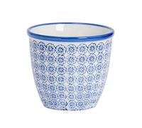 Nicola Spring Hand-Printed Plant Pot - 14cm in Navy Nicola Spring Navy