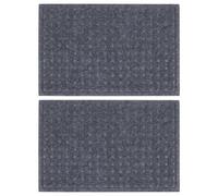 Nicola Spring Heavy Duty Dirt Trapper Door Mats - 60 X 40Cm - 2X Indoor Outdoor Floor Rug Scraper Mat Non Slip Backing Doormat