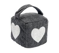 Nicola Spring Herringbone Door Stop - 16 X 16Cm - Heart