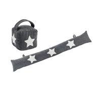 Nicola Spring Herringbone Door Stop & Draught Excluder Set - Star
