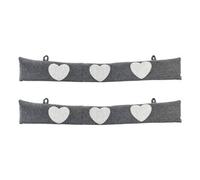 Nicola Spring Herringbone Draught Excluders - 78.5Cm - Heart - Pack Of 2