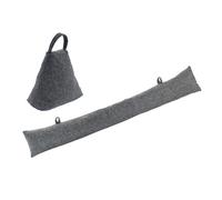 Nicola Spring Herringbone Draught Excluders - 78.5cm - Triangle - Pack of 2 in Grey Nicola Spring Grey