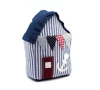 Nicola Spring Home Interior Doorstop - Blue Beach Hut Shaped Door Stop