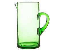 Nicola Spring Jebel Recycled Glass Jug - Moroccan Water Juice Kitchen Serving Pitcher - 1 Litre - Green