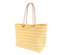 Nicola Spring Large Striped Canvas Tote Beach Bag - 55cm x 36cm in Yellow | Size: 55 cm x 36 cm Nicola Spring Yellow 55 cm x 36 cm