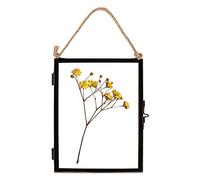 Nicola Spring Hanging Metal Photo Frame 5x7 Inch (14 x 18.5cm) - Black Vintage Glass Picture Frame with Rope for Wall Display - Rustic Industrial Home Décor for Photos, Art & Memories