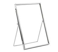 Nicola Spring Standing Metal Photo Frame - 6" X 8" - Silver, Silver