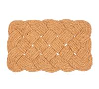 Nicola Spring Natural Coir Knotted Door Mat - 68cm x 43cm in Brown | Size: 40 cm x 70 cm Nicola Spring Brown 40 cm x 70 cm