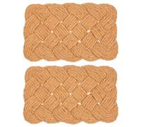 Nicola Spring Natural Coir Knotted Door Mat - 68Cm X 43Cm - Pack Of 2