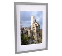 Nicola Spring Photo Frame with White A4 Mount - A3 (12" x 17") Picture Display Decor in Grey Nicola Spring Grey
