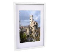 Nicola Spring Photo Frame With White A4 Mount - A3 (12" X 17") - White - Portrait Hanging Wall Mounted Picture Display Frame