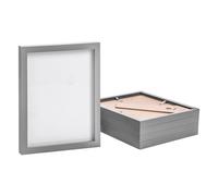 Nicola Spring Photo Frames - Fits Photo Size 8 x 10 (20 x 25cm) - Pack of 5 - Grey Picture Frame Wall Mounted Portrait with Stand Freestanding Certificate Poster Display