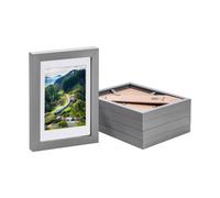 Nicola Spring Photo Frames With 4" X 6" Mount - 5" X 7" - Grey/white - Pack Of 5
